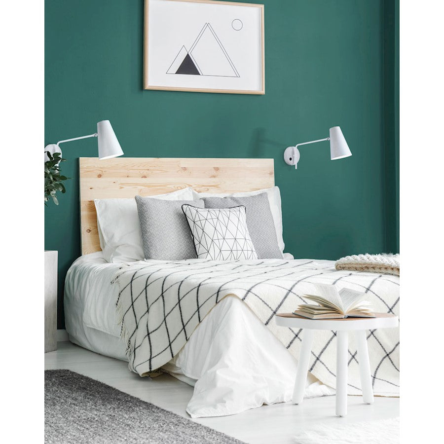 Canarm Orli 22in 1-Light Wall Sconce | Matte White Adjustable Arm | Bedroom & Office Reading Light | 21.5 x 5.5 x 11.5 in | Model IWF1056A01WH