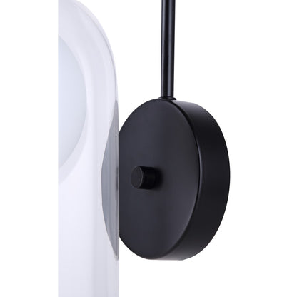 Canarm Pelia 1-Light Wall Sconce | Black Metal and Clear Glass | Hallway & Bedroom Accent | 7 x 10 x 19.88 in | Model IWF1142A01BK