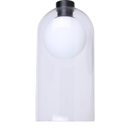 Canarm Pelia 1-Light Wall Sconce | Black Metal and Clear Glass | Hallway & Bedroom Accent | 7 x 10 x 19.88 in | Model IWF1142A01BK