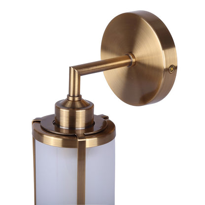 Canarm Daphne 4.75in 1-Light Wall Sconce | Modern Gold and Frosted Glass | Hallway & Bedroom Accent | 4.75 x 6.62 x 14.12 in | Model IWF2097B01GD