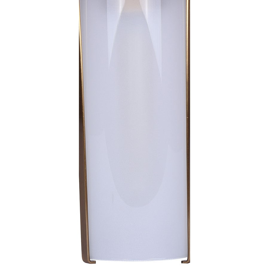 Canarm Daphne 4.75in 1-Light Wall Sconce | Modern Gold and Frosted Glass | Hallway & Bedroom Accent | 4.75 x 6.62 x 14.12 in | Model IWF2097B01GD