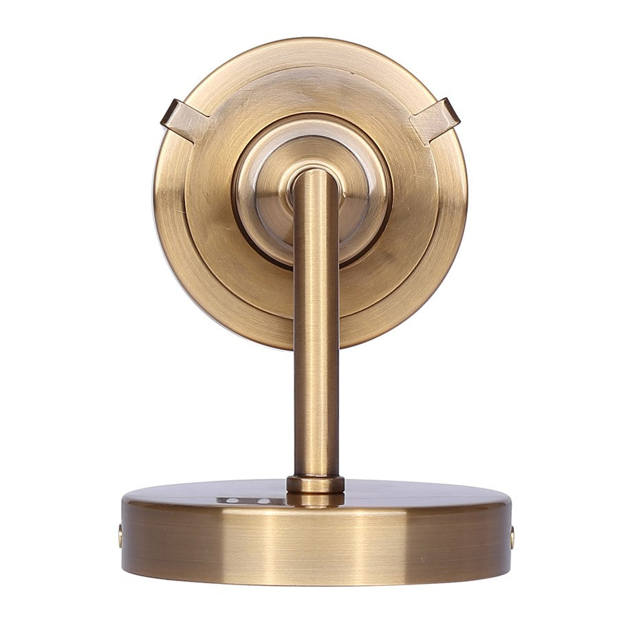 Canarm Daphne 4.75in 1-Light Wall Sconce | Modern Gold and Frosted Glass | Hallway & Bedroom Accent | 4.75 x 6.62 x 14.12 in | Model IWF2097B01GD