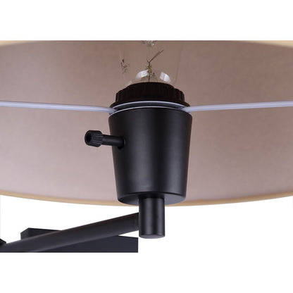 Canarm Theodore 25in 1-Light Wall Sconce | Classic Oil Rubbed Bronze and Paper Shade | Bedside & Living Room Reading Light | Model IWF2119B01BK