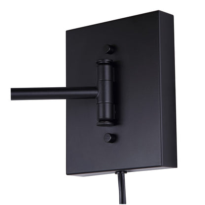 Canarm Theodore 25in 1-Light Wall Sconce | Classic Oil Rubbed Bronze and Paper Shade | Bedside & Living Room Reading Light | Model IWF2119B01BK