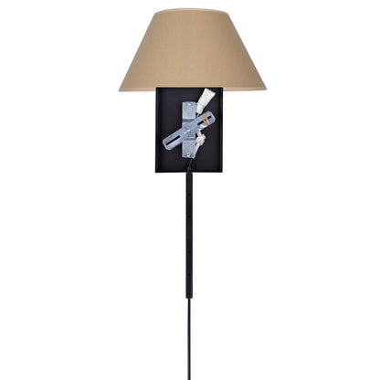 Canarm Theodore 25in 1-Light Wall Sconce | Classic Oil Rubbed Bronze and Paper Shade | Bedside & Living Room Reading Light | Model IWF2119B01BK
