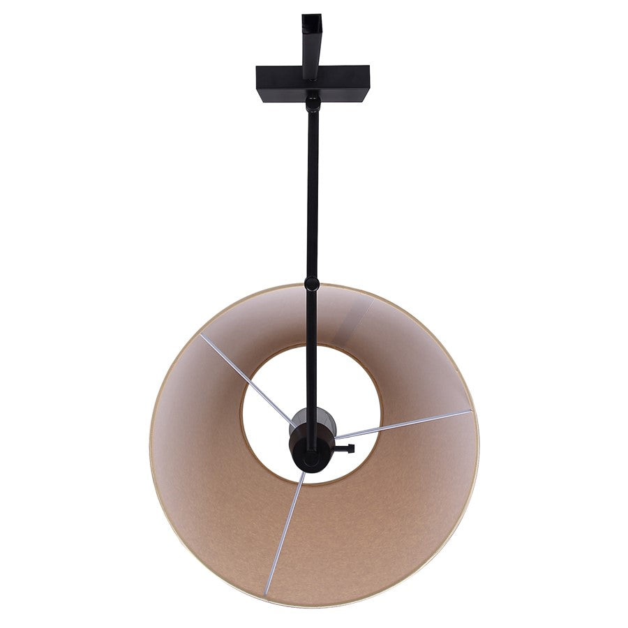 Canarm Theodore 25in 1-Light Wall Sconce | Classic Oil Rubbed Bronze and Paper Shade | Bedside & Living Room Reading Light | Model IWF2119B01BK