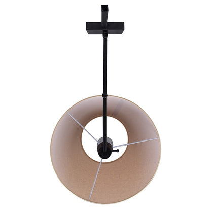 Canarm Theodore 25in 1-Light Wall Sconce | Classic Oil Rubbed Bronze and Paper Shade | Bedside & Living Room Reading Light | Model IWF2119B01BK