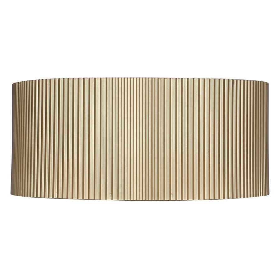 Canarm Scarlett 12in 1-Light Wall Sconce | Painted Gold and Ribbed Gold Drum Shade | Hallway & Living Room | W 12 x D 6 x H 5 in | Model IWL1208A12PGD