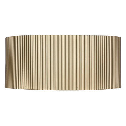 Canarm Scarlett 12in 1-Light Wall Sconce | Painted Gold and Ribbed Gold Drum Shade | Hallway & Living Room | W 12 x D 6 x H 5 in | Model IWL1208A12PGD