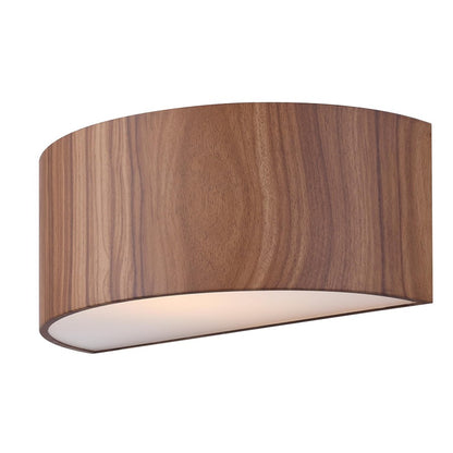 Canarm Dexter 13in 1-Light Wall Sconce | Matte Black and Faux Wood | Hallway & Entryway | W 13 x D 7 x H 5 in | Model IWL318A13BKW