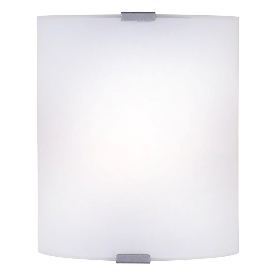 Canarm Signature 7in 1-Light Wall Sconce | Modern Grey Metal and Opal Glass | Hallway & Bathroom Accent Light | 7 x 3.25 x 8.25 in | Model IWL415B07GY