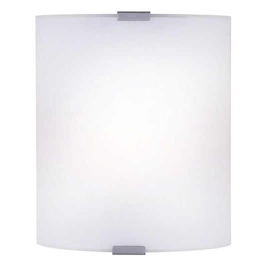 Canarm Signature 7in 1-Light Wall Sconce | Modern Grey Metal and Opal Glass | Hallway & Bathroom Accent Light | 7 x 3.25 x 8.25 in | Model IWL415B07GY