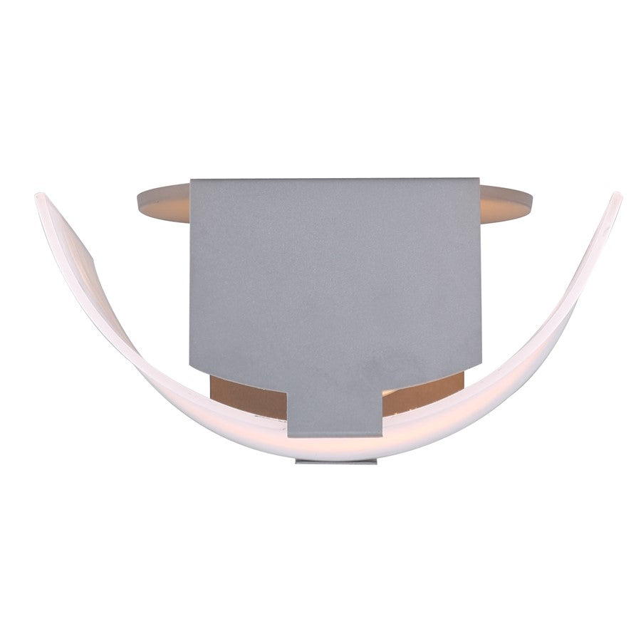 Canarm Signature 7in 1-Light Wall Sconce | Modern Grey Metal and Opal Glass | Hallway & Bathroom Accent Light | 7 x 3.25 x 8.25 in | Model IWL415B07GY