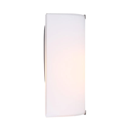 Canarm Signature 7in 1-Light Wall Sconce | Modern Grey Metal and Opal Glass | Hallway & Bathroom Accent Light | 7 x 3.25 x 8.25 in | Model IWL415B07GY