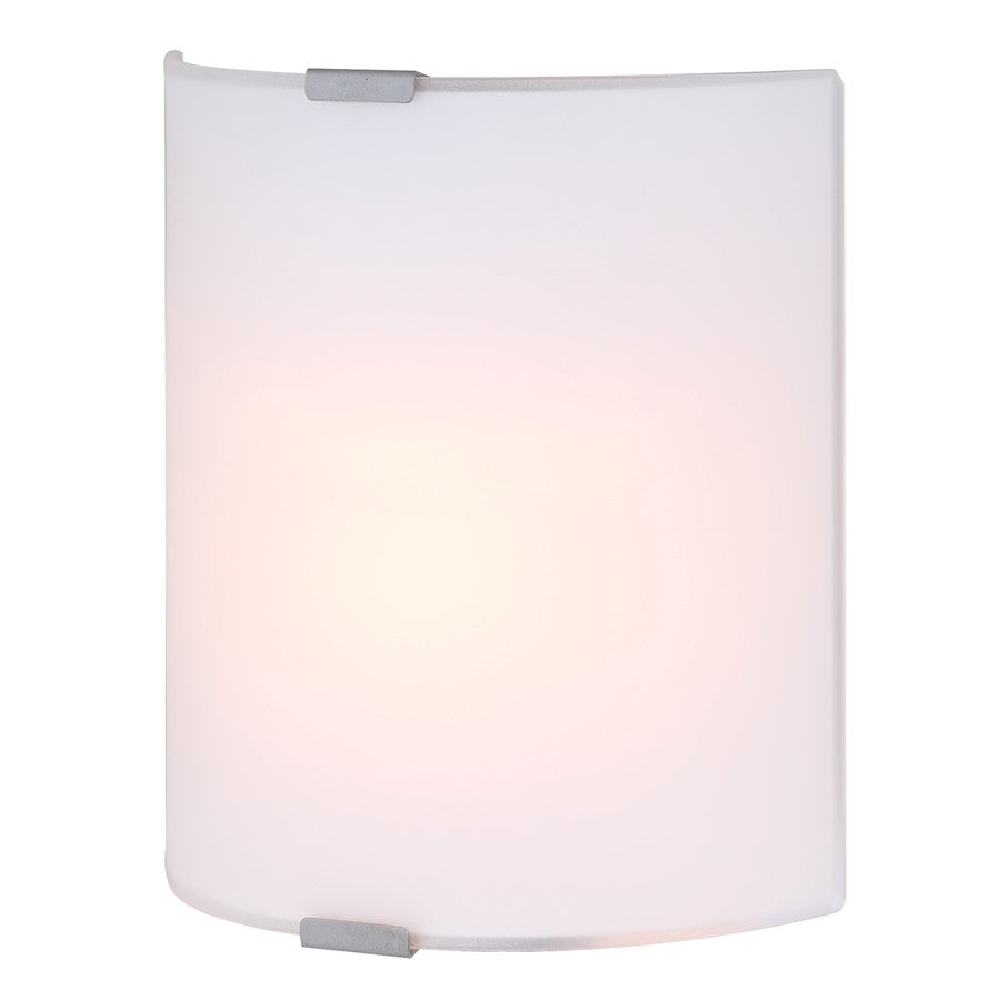 Canarm Signature 7in 1-Light Wall Sconce | Modern Grey Metal and Opal Glass | Hallway & Bathroom Accent Light | 7 x 3.25 x 8.25 in | Model IWL415B07GY
