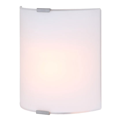 Canarm Signature 7in 1-Light Wall Sconce | Modern Grey Metal and Opal Glass | Hallway & Bathroom Accent Light | 7 x 3.25 x 8.25 in | Model IWL415B07GY