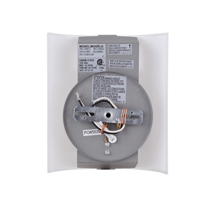 Canarm Signature 7in 1-Light Wall Sconce | Modern Grey Metal and Opal Glass | Hallway & Bathroom Accent Light | 7 x 3.25 x 8.25 in | Model IWL415B07GY