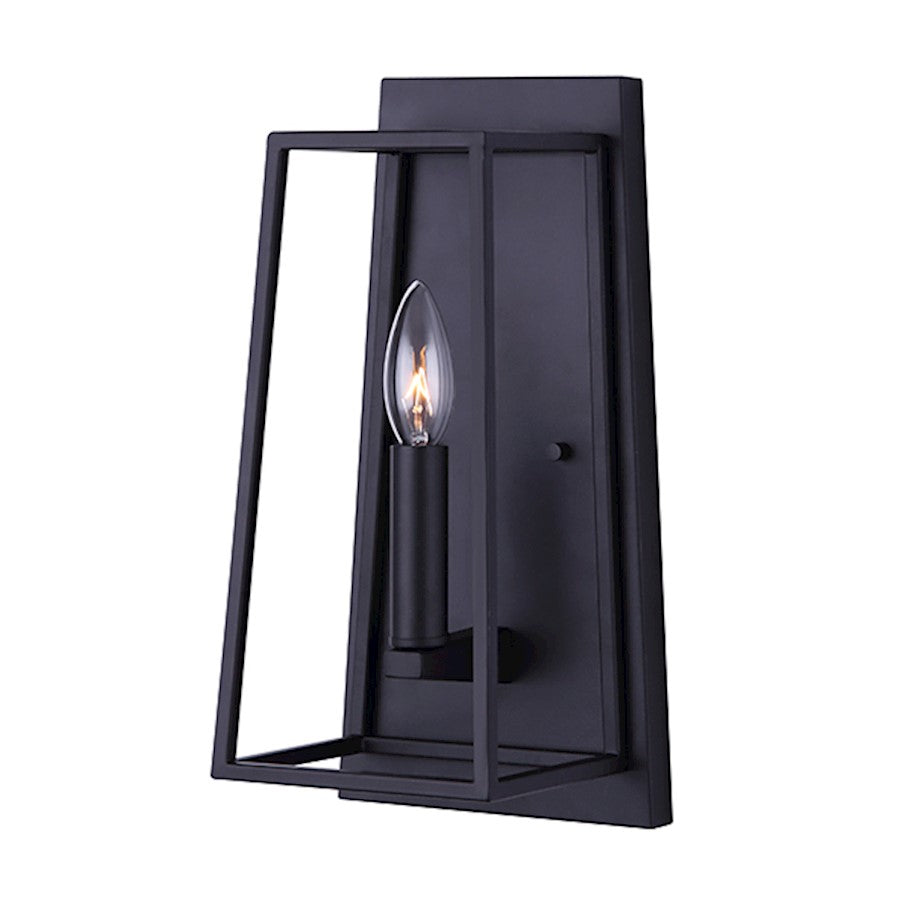 Canarm Wexford 13in 1-Light Wall Sconce | Modern Brushed Nickel Metal | Hallway & Bedroom Accent | 6.5 x 5.5 x 13 in | Model IWL763A01BK