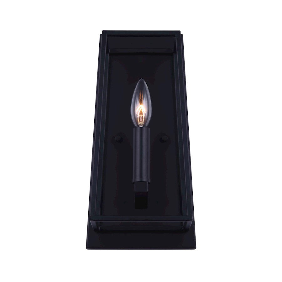 Canarm Wexford 13in 1-Light Wall Sconce | Modern Brushed Nickel Metal | Hallway & Bedroom Accent | 6.5 x 5.5 x 13 in | Model IWL763A01BK