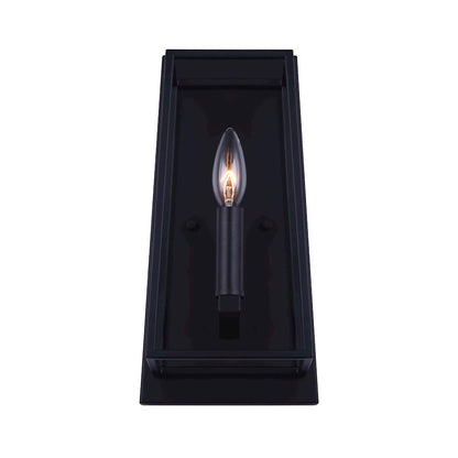 Canarm Wexford 13in 1-Light Wall Sconce | Modern Brushed Nickel Metal | Hallway & Bedroom Accent | 6.5 x 5.5 x 13 in | Model IWL763A01BK