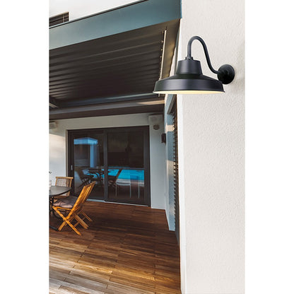 Canarm LED Outdoor 12in Wall Sconce | Modern Black Metal and Acrylic | Entryway & Patio | 2400 Lumens, 3000K, 39W | Model LBL167A14WACBK