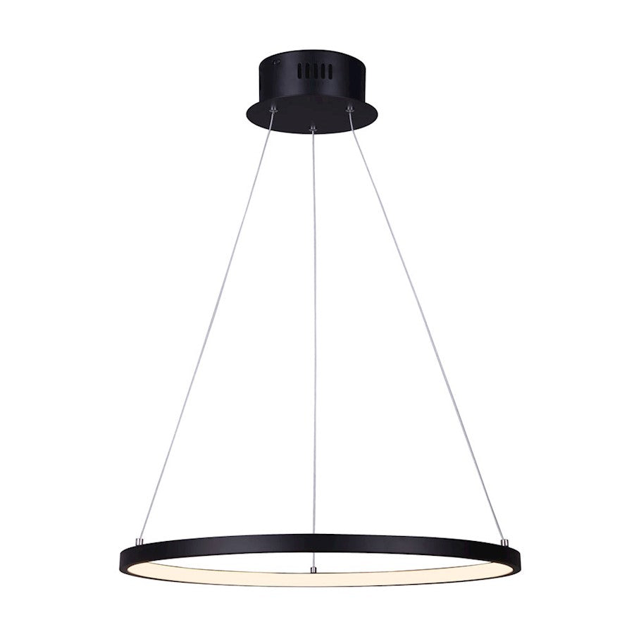 Canarm Lexi 20in LED Chandelier | Modern Black Metal | Dining Room & Living Room | 21W Integrated LED | Model LCH128A21BK