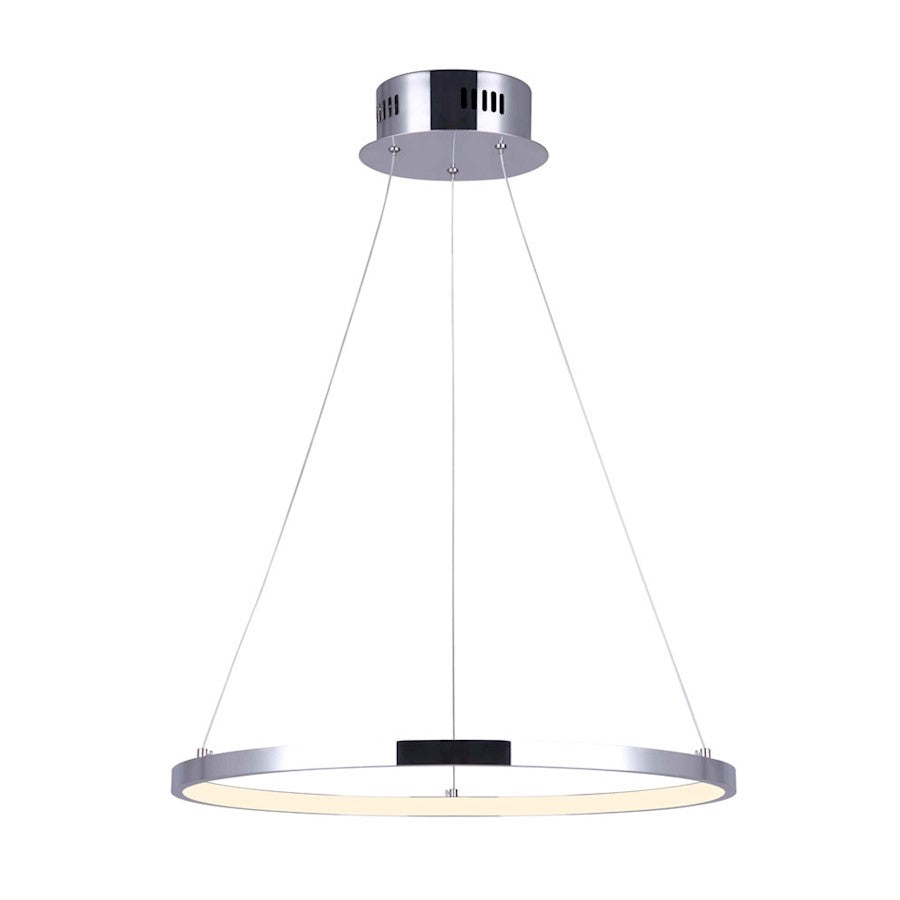 Canarm Lexi 20in LED Chandelier | Modern Chrome Metal | Dining Room & Living Room | 21W Integrated LED | Model LCH128A21CH