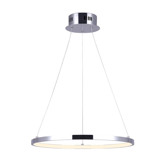 Canarm Lexi 20in LED Chandelier | Modern Chrome Metal | Dining Room & Living Room | 21W Integrated LED | Model LCH128A21CH