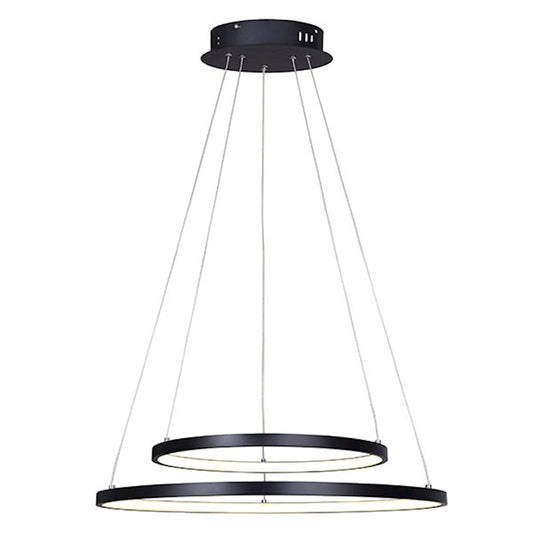 Canarm Lexie 24in LED Chandelier | Oil Rubbed Bronze and Acrylic | Dining Room & Living Room | 24 x 24 x 16 in, 3020 Lumens | Model LCH128A24BK