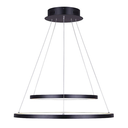 Canarm Lexie 24in LED Chandelier | Oil Rubbed Bronze and Acrylic | Dining Room & Living Room | 24 x 24 x 16 in, 3020 Lumens | Model LCH128A24BK