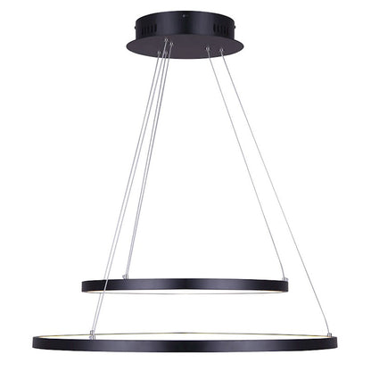 Canarm Lexie 24in LED Chandelier | Oil Rubbed Bronze and Acrylic | Dining Room & Living Room | 24 x 24 x 16 in, 3020 Lumens | Model LCH128A24BK