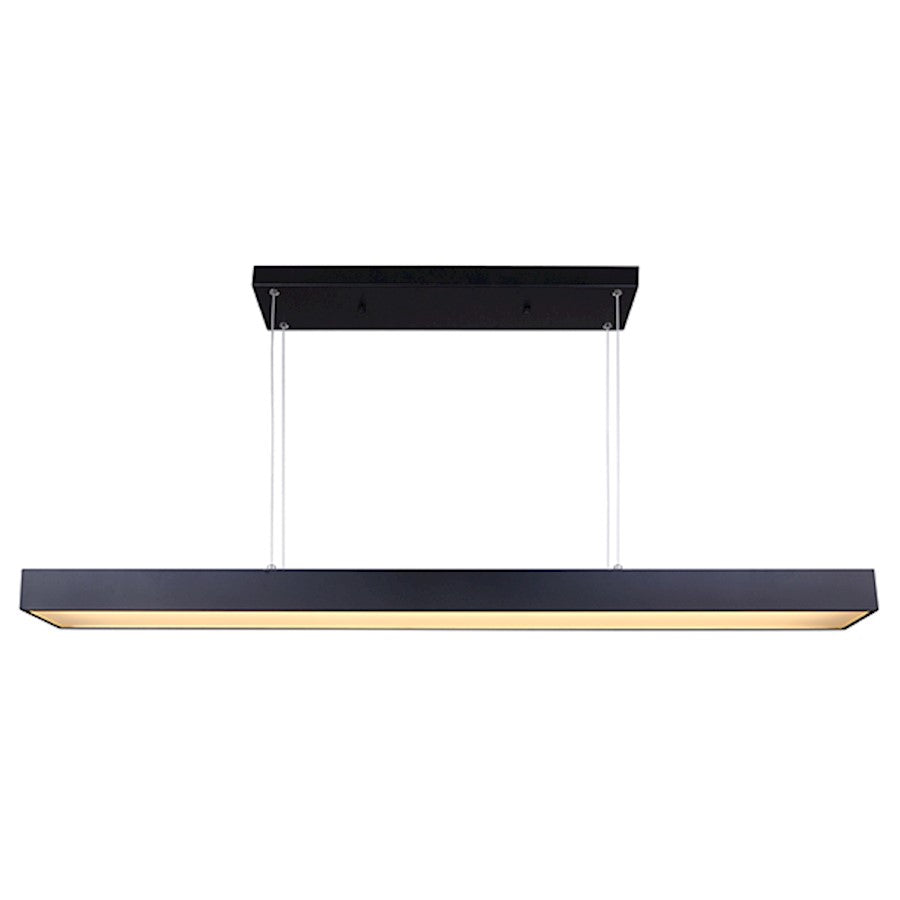 Canarm Jaco 47in LED Chandelier | Black Steel Wire and Acrylic | Dining Room & Living Room | 47 x 40 x 5 in, 2800 Lumens | Model LCH133A48BK