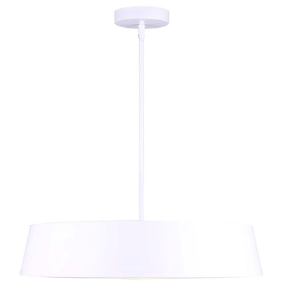 Canarm Adira 22in LED Chandelier | Modern White Metal | Dining Room & Living Room | 22 x 22 x 13.5 in | Model LCH177A22WH