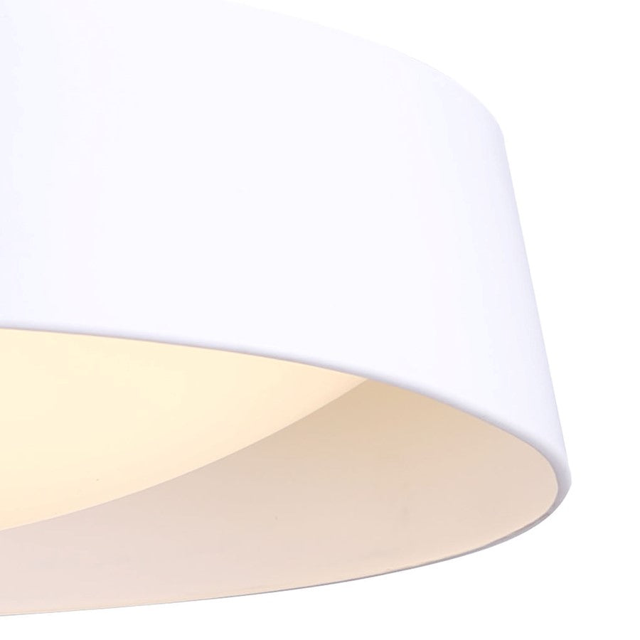 Canarm Adira 22in LED Chandelier | Modern White Metal | Dining Room & Living Room | 22 x 22 x 13.5 in | Model LCH177A22WH