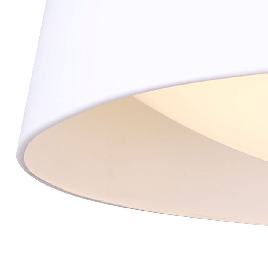 Canarm Adira 22in LED Chandelier | Modern White Metal | Dining Room & Living Room | 22 x 22 x 13.5 in | Model LCH177A22WH