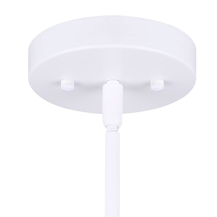 Canarm Adira 22in LED Chandelier | Modern White Metal | Dining Room & Living Room | 22 x 22 x 13.5 in | Model LCH177A22WH