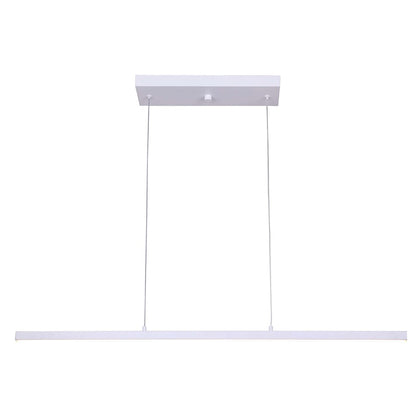 Canarm Maxton 36in 1-Light Chandelier | Modern White Metal | Dining Room & Foyer | 36 x 4 x 3 in | Model LCH190A36WH