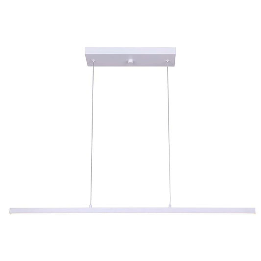 Canarm Maxton 36in 1-Light Chandelier | Modern White Metal | Dining Room & Foyer | 36 x 4 x 3 in | Model LCH190A36WH