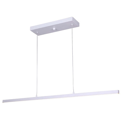 Canarm Maxton 36in 1-Light Chandelier | Modern White Metal | Dining Room & Foyer | 36 x 4 x 3 in | Model LCH190A36WH