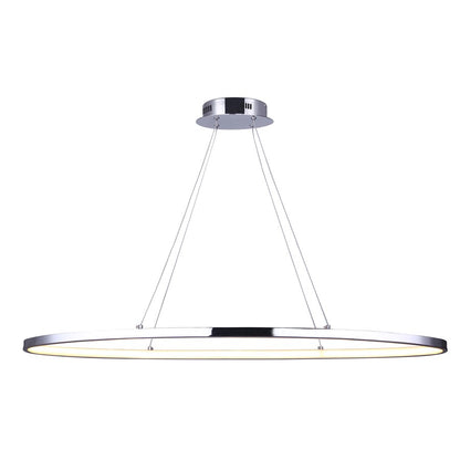 Canarm Laila 37in 1-Light Chandelier | Modern Chrome Metal | Dining Room & Open Spaces | 37 x 8 x 16 in | Model LCH193A37CH