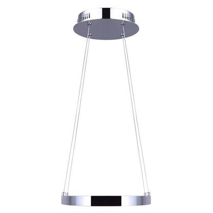 Canarm Laila 37in 1-Light Chandelier | Modern Chrome Metal | Dining Room & Open Spaces | 37 x 8 x 16 in | Model LCH193A37CH