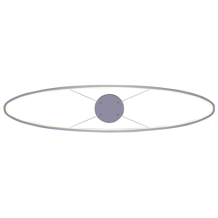 Canarm Laila 37in 1-Light Chandelier | Modern Chrome Metal | Dining Room & Open Spaces | 37 x 8 x 16 in | Model LCH193A37CH