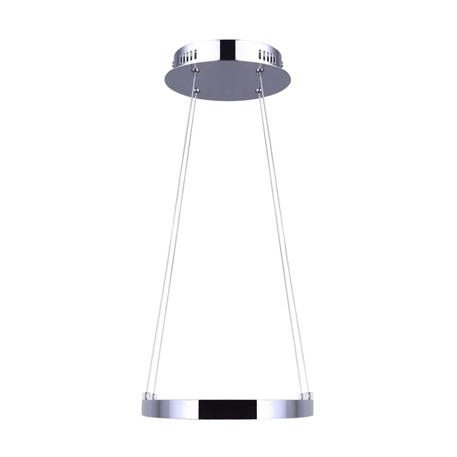 Canarm Laila 37in 1-Light Chandelier | Modern Chrome Metal | Dining Room & Open Spaces | 37 x 8 x 16 in | Model LCH193A37CH
