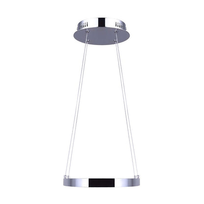 Canarm Laila 37in 1-Light Chandelier | Modern Chrome Metal | Dining Room & Open Spaces | 37 x 8 x 16 in | Model LCH193A37CH