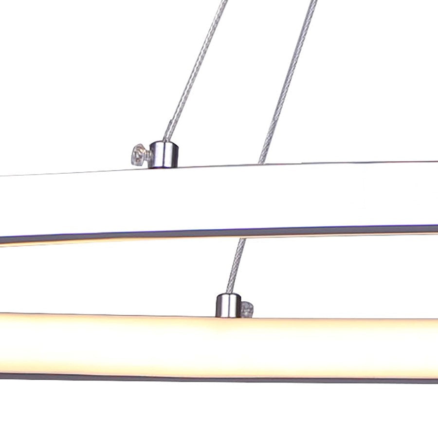 Canarm Laila 37in 1-Light Chandelier | Modern Chrome Metal | Dining Room & Open Spaces | 37 x 8 x 16 in | Model LCH193A37CH