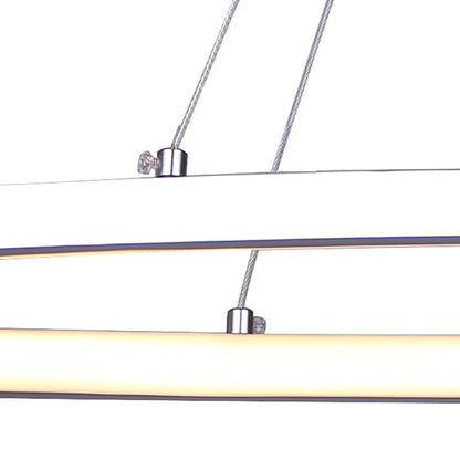 Canarm Laila 37in 1-Light Chandelier | Modern Chrome Metal | Dining Room & Open Spaces | 37 x 8 x 16 in | Model LCH193A37CH