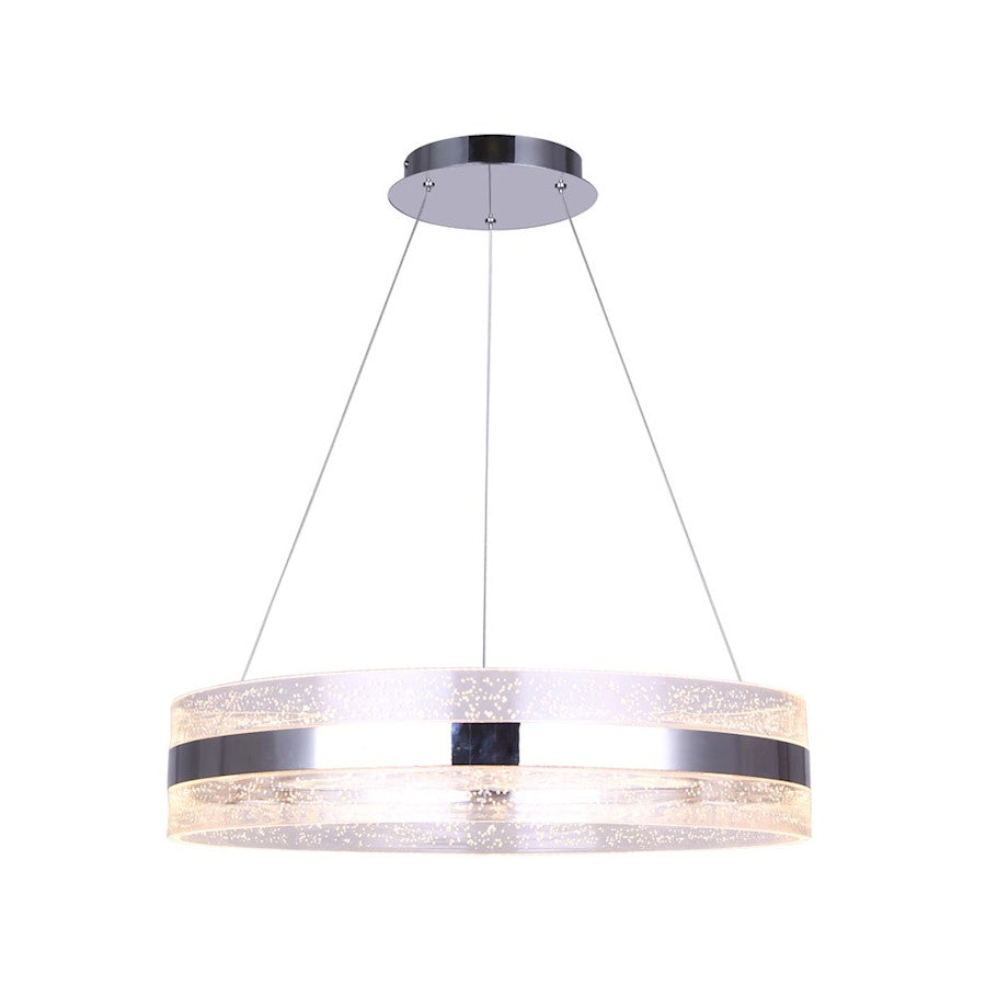 Canarm Mirri 24in 1-Light Chandelier | Glamorous Chrome and Acrylic | Dining Room & Entryway | 23.5 x 20271 x 23.5 in | Model LCH207A24CH