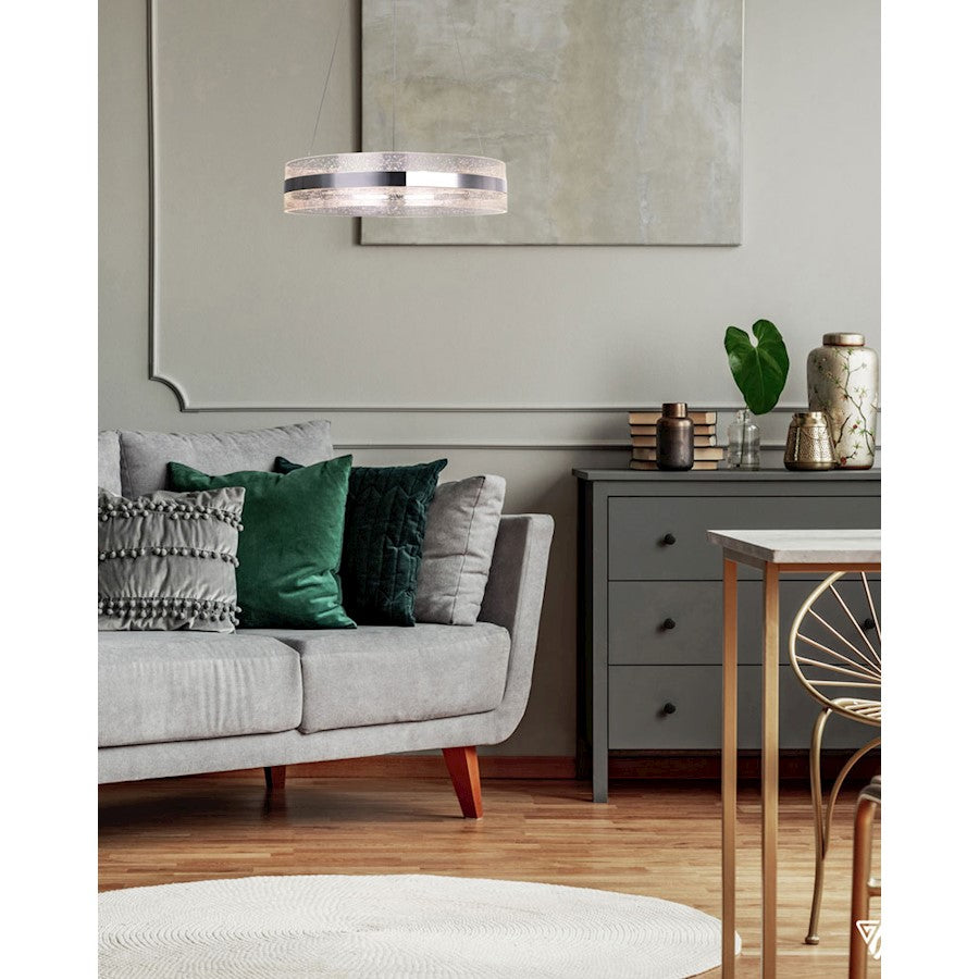 Canarm Mirri 24in 1-Light Chandelier | Glamorous Chrome and Acrylic | Dining Room & Entryway | 23.5 x 20271 x 23.5 in | Model LCH207A24CH