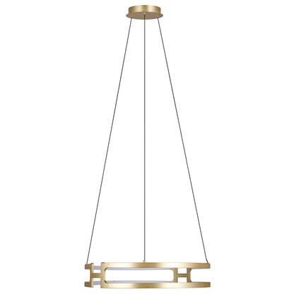 Canarm Bettony 24in 1-Light LED Chandelier | Gold Steel | Dining Room & Living Room & Entryway | 24 x 24 x 18 in | Model LCH278A24PGD
