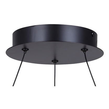 Canarm Castra 23in 3-Light LED Chandelier | Matte Black Metal | Dining Room & Kitchen Island | 1900 Lumens, Dimmable 3CCT | Model LCH280A24BK